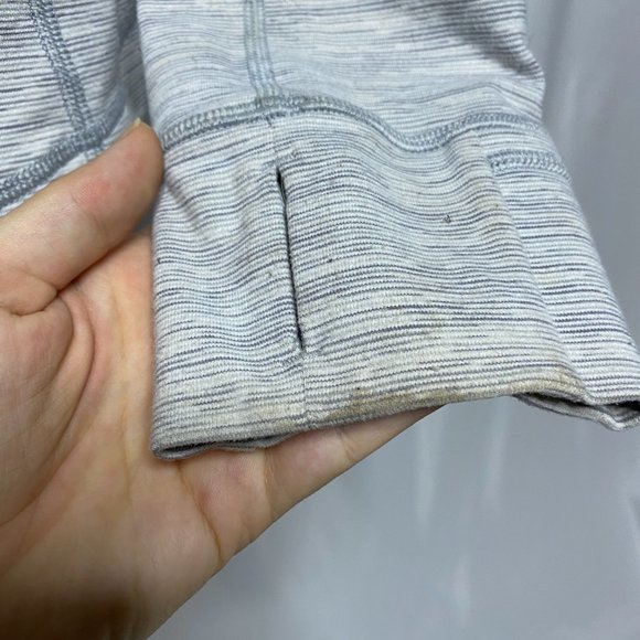 Lululemon Define Jacket Gray Striped Full Zip Mock Neck - Picture 8 of 12